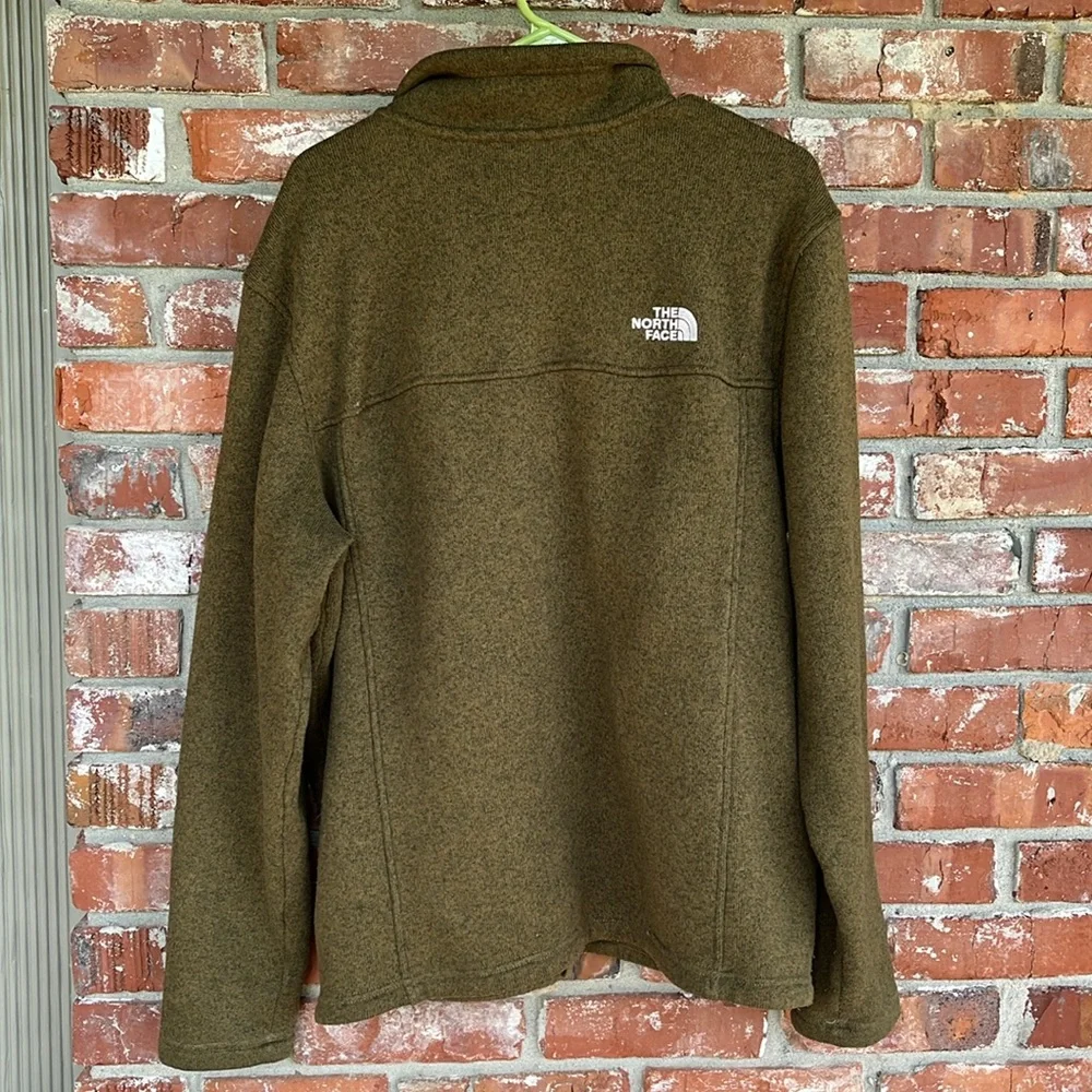 The North Face Forest Green Full-Zip knit Jacket Size XL - Picture 4 of 7